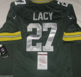 Eddie Lacy Signed Green Bay Packers Custom NFL Nike Jersey JSA Spence coa