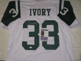 Chris Ivory Signed New York Jets Custom Green Jersey Size XL JSA Spence COA