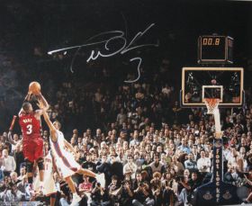 Dwayne Wade Signed Miami Heat Final Shot w/ .8 left 16x20 Photo Steiner Sports