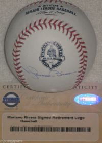 Mariano Rivera Signed New York Yankees 1995-2013 Retirement Logo Baseball Steiner Sports