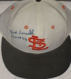 Rick Farrell ST.Louis Browns Cards HOF 1984 Vintage Baseball cap JSA coa