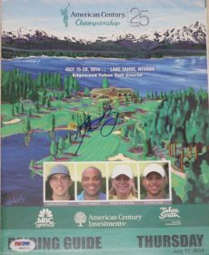 Aaron Rodgers Signed American Century Tahoe Golf Pairing Guide PSA/DNA